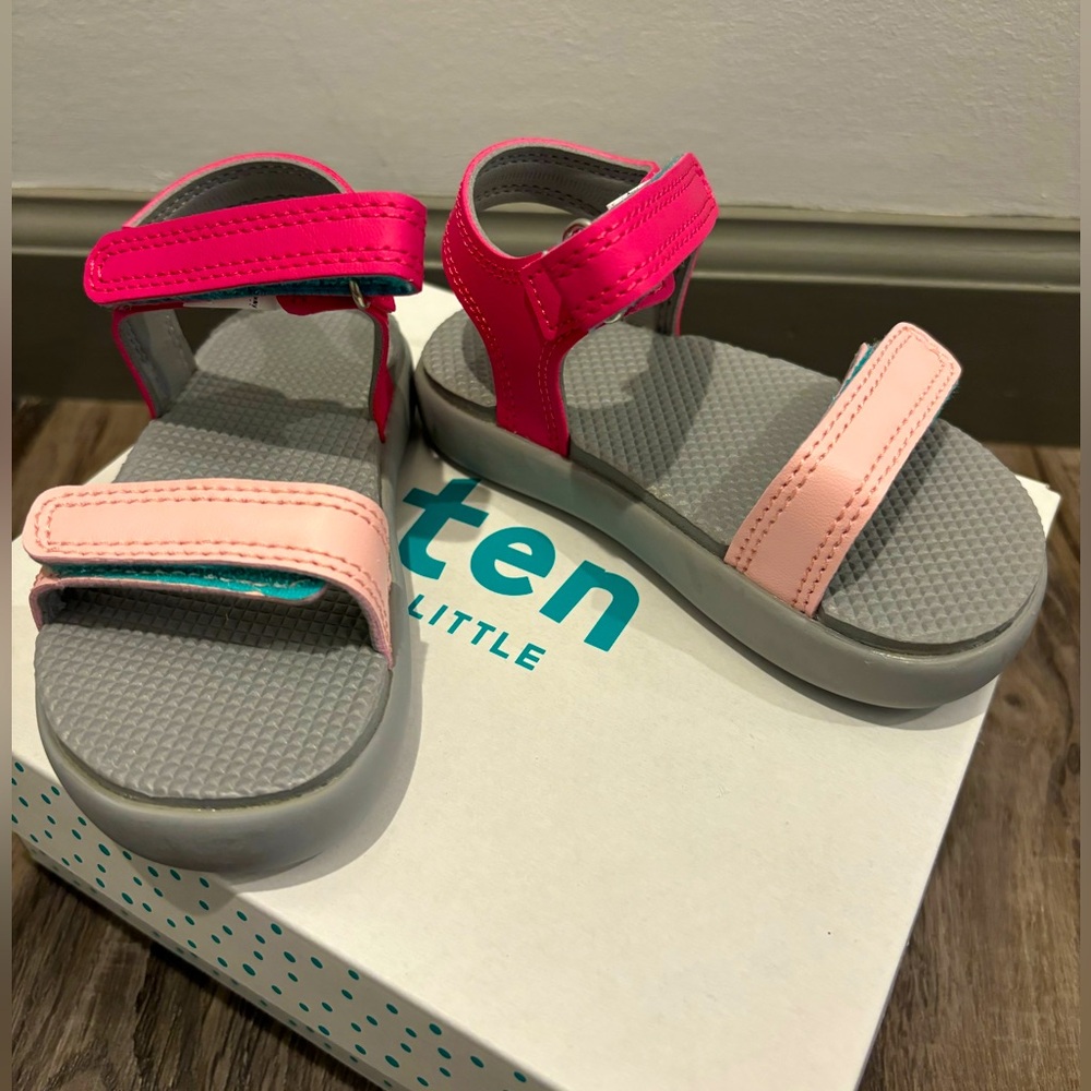 Ten Little Pink Two Strap Sandals Toddler 7